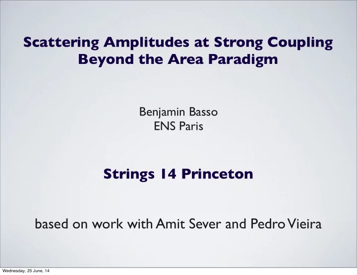 scattering amplitudes at strong coupling beyond the area