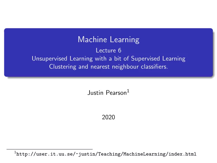 machine learning