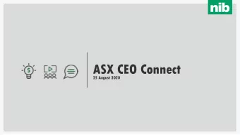 ASX CEO Connect  25 August 2020  Mark Fitzgibbon  Chief Executive Officer  &amp; Managing Director