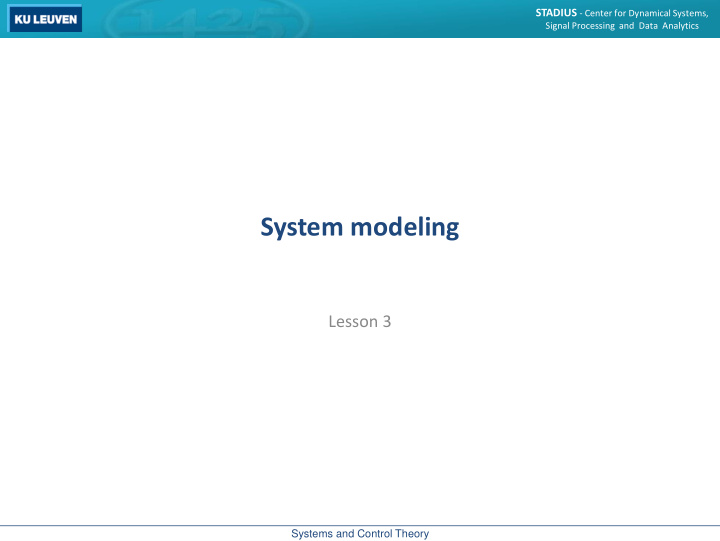 system modeling