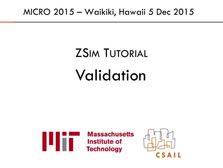 validation outline