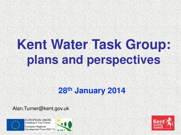 kent water task group
