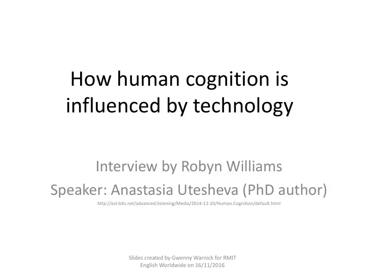 how human cognition is