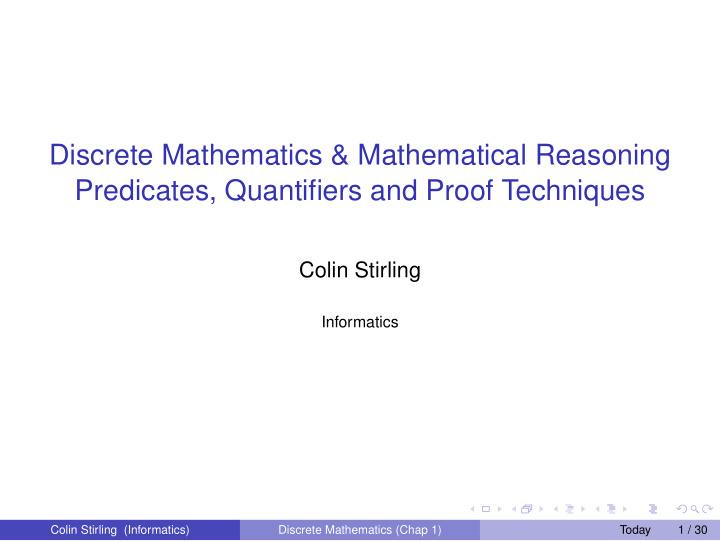 discrete mathematics mathematical reasoning predicates