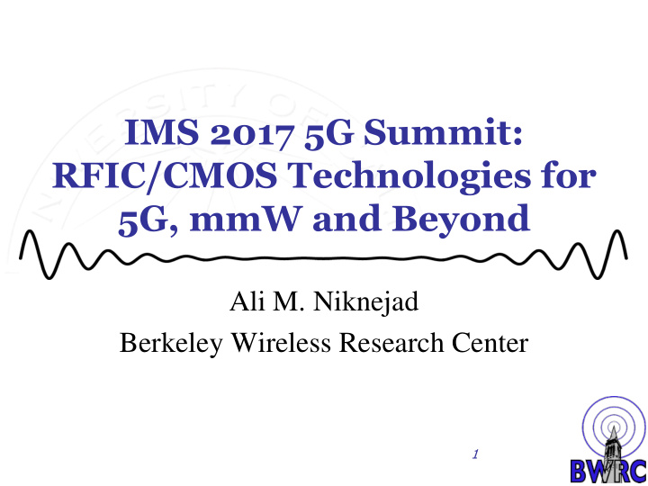 5g mmw and beyond