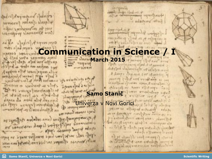 communication in science i