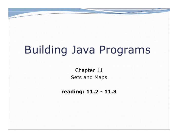 building java programs