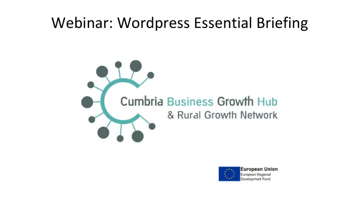 webinar wordpress essential briefing brace yourself for