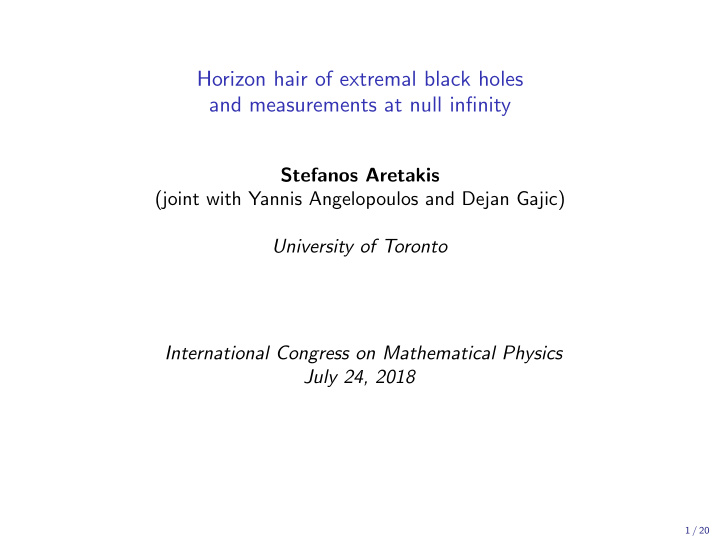 horizon hair of extremal black holes and measurements at