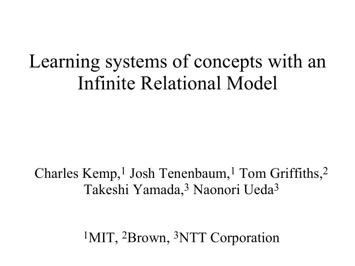 learning systems of concepts with an infinite relational