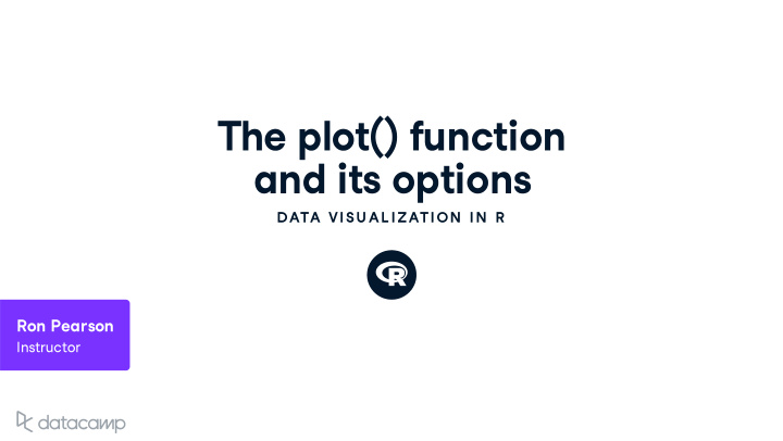 the plot f u nction and its options