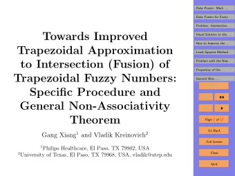 Towards Improved  Usual Solution to the . . .  How to Improve the . . .  Trapezoidal Approximation