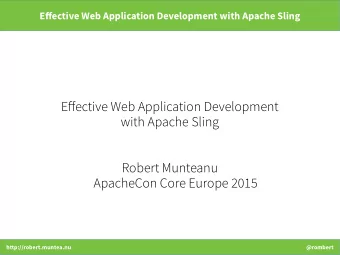 E  fg  e  c  t  i  v  e  W  e  b  A  p  p  l  i  c  a  t  i  o  n  D  e  v  e  l  o  p  m  e  n  t