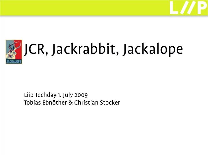 jcr jackrabbit jackalope