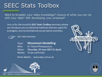 Brief outline  From CR to SCR  Capture-Recapture  Spatial Capture-Recapture (SCR) Models  SCR Model