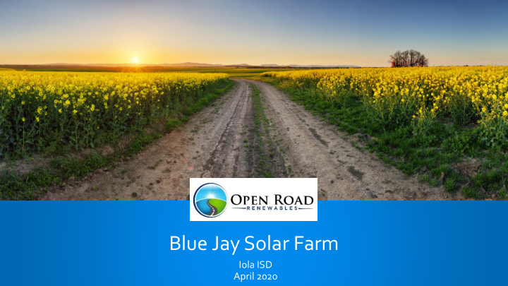 blue jay solar farm