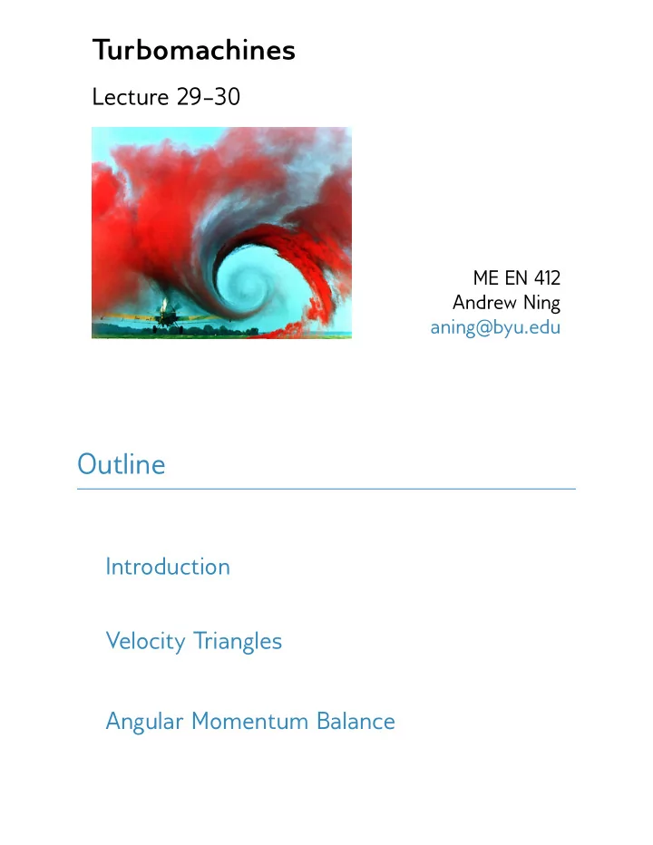 turbomachines