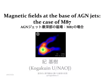 Magnetic fields at the base of AGN jets:  the case of M87 AGN  M87