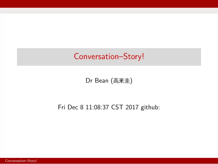 conversation story
