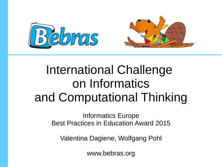 international challenge on informatics and computational