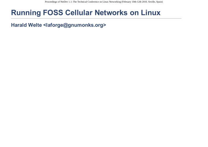 running foss cellular networks on linux