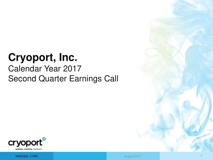 cryoport inc