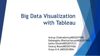 with Tableau  Avirup Chakraborty(MDS201908)  Debangshu Bhattacharya(MDS201910)  Ipsita