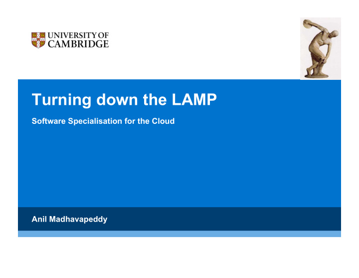 turning down the lamp