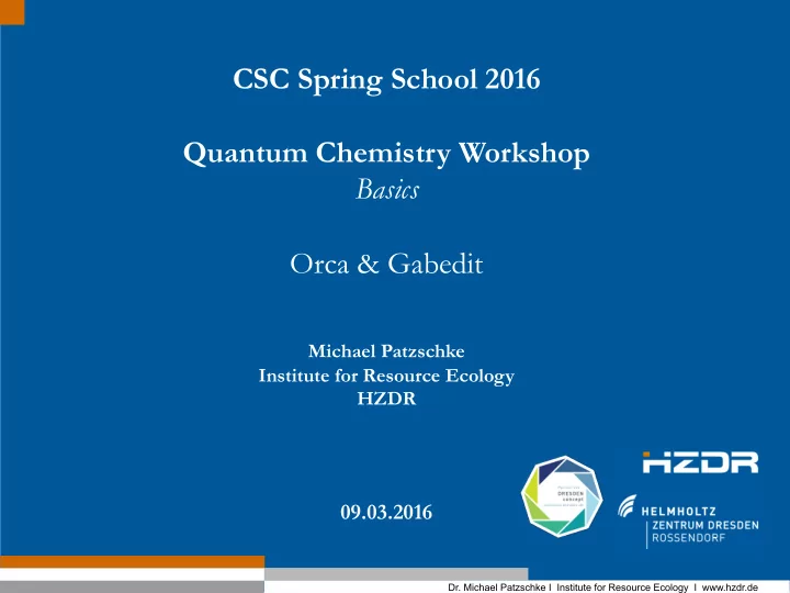 09 03 2016 dr michael patzschke i institute for resource
