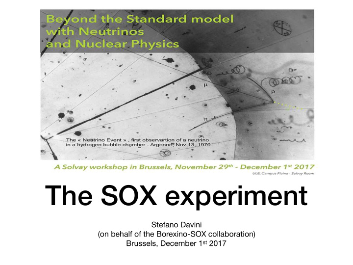 the sox experiment