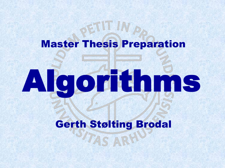 algorithms algorithms