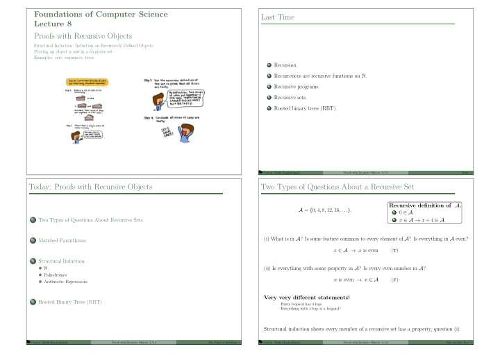 foundations of computer science last time lecture 8