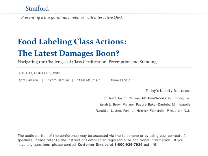food labeling class actions the latest damages boon
