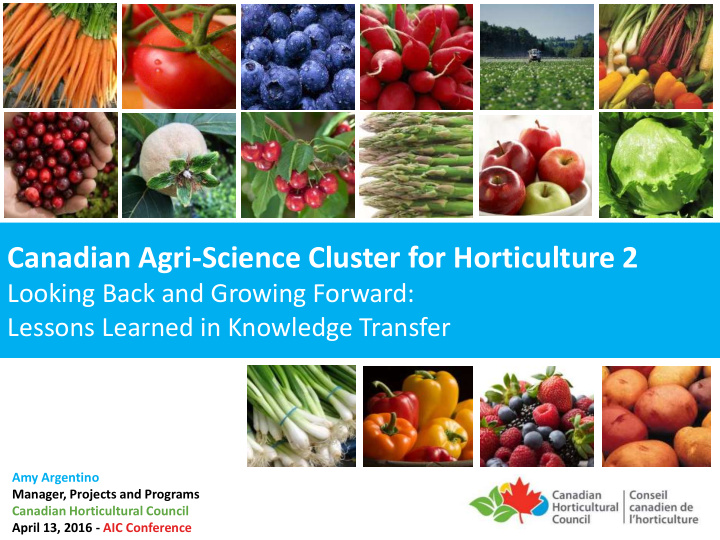 canadian agri science cluster for horticulture 2