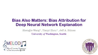 Bias Also Matters: Bias Attribution for  Deep Neural Network Explanation  Shengjie Wang*, Tianyi