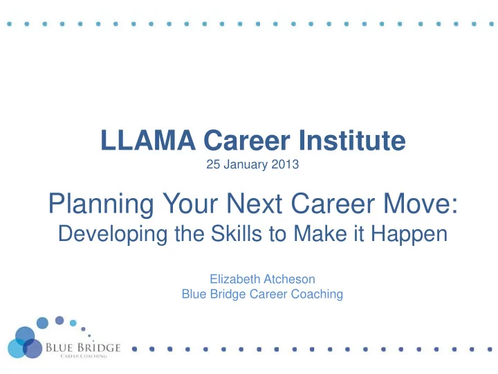 planning your next career move