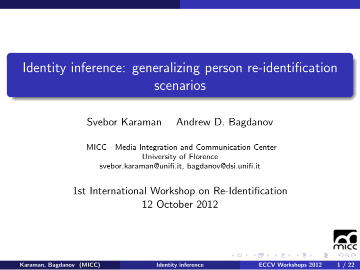 identity inference generalizing person re identification