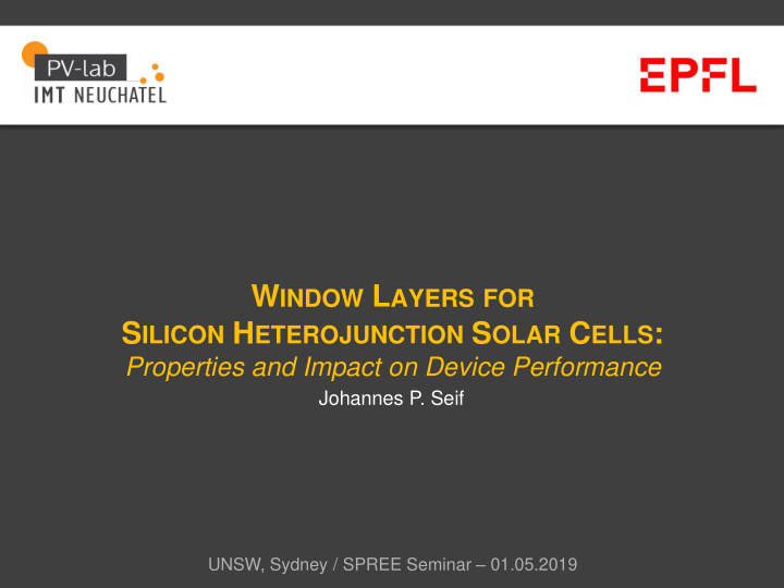 silicon heterojunction solar cells