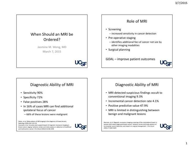 role of mri