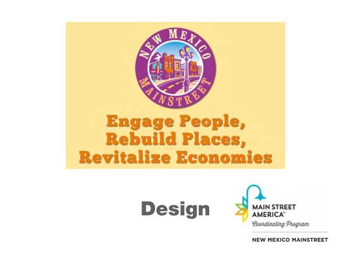 design history behind main street