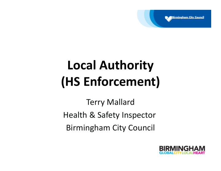 local authority hs enforcement