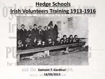 Eamonn T. Gardiner  14/09/2013  Overview    Show the capabilities which the IV possessed to be