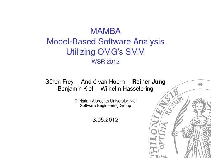 mamba model based software analysis utilizing omg s smm