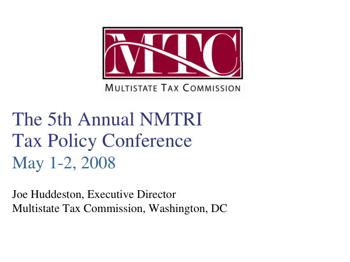 the 5th annual nmtri tax policy conference