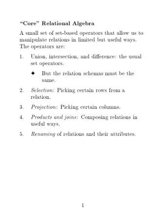 But  the  relation  sc  hemas  m  ust  b  e  the  same.  2.  :  Pic  king  certain  ro  ws