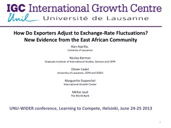 How Do Exporters Adjust to Exchange-Rate Fluctuations?  New Evidence from the East African