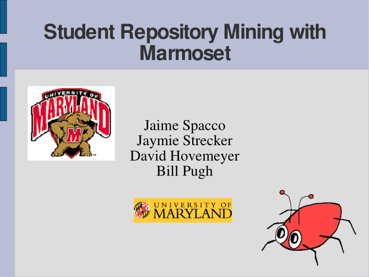 student repository mining with marmoset