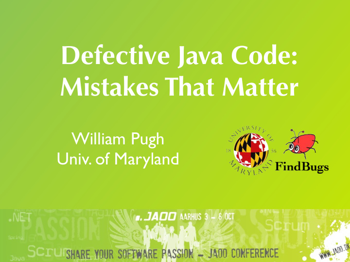defective java code mistakes that matter