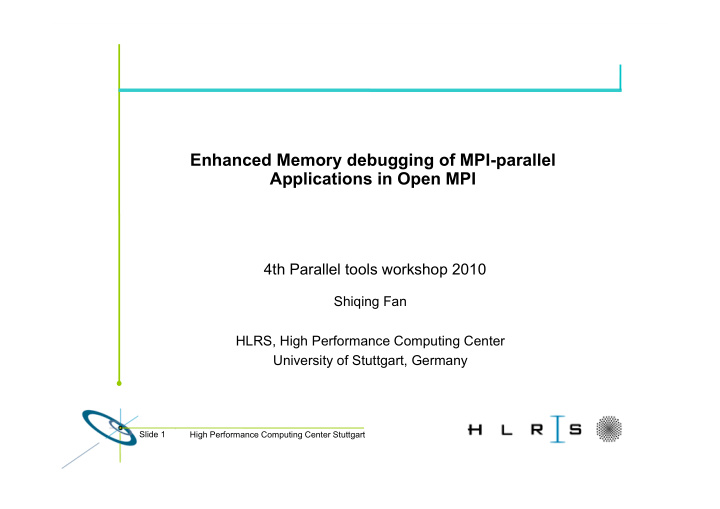 enhanced memory debugging of mpi parallel applications in