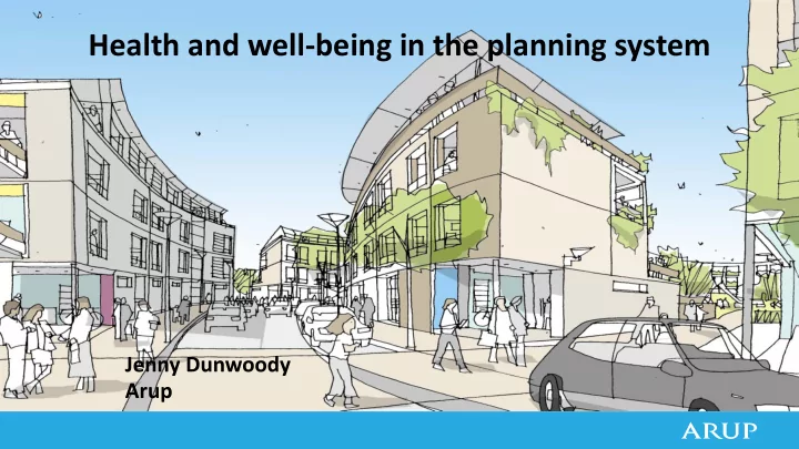 health and well being in the planning system